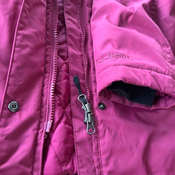 L.L.Bean Women’s Size 1X Regular Deep Magenta Hooded Zipper Up Casual Jacket EUC - Picture 13 of 16